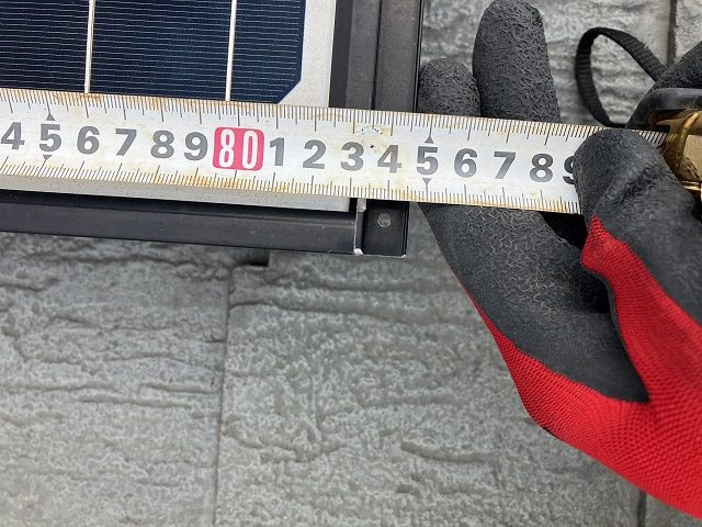 太陽光パネルの幅を計測